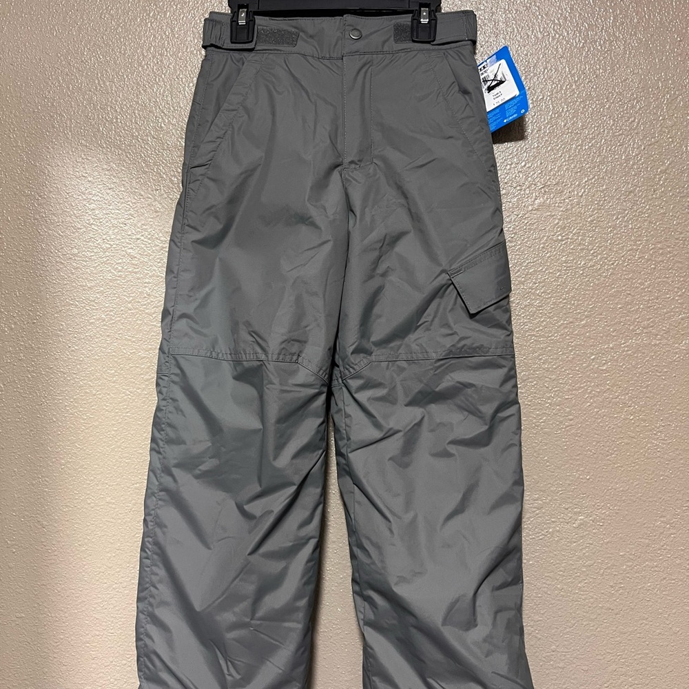 NWT Youth Columbia Gray Snow Ski Outdoor Winter Insulated Snow Pants